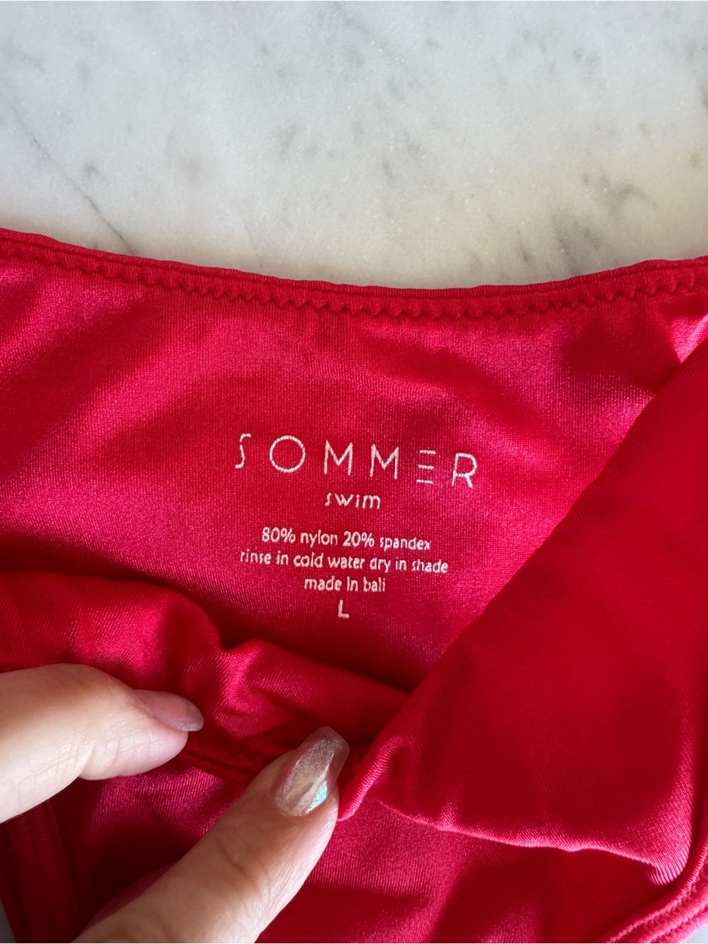 Sommer Swim Red Bikini Set with Gold Accent - Picture 4 of 4